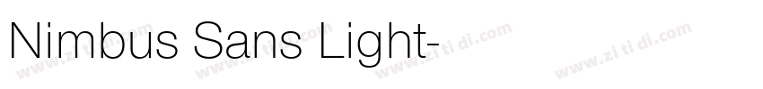Nimbus Sans Light字体转换